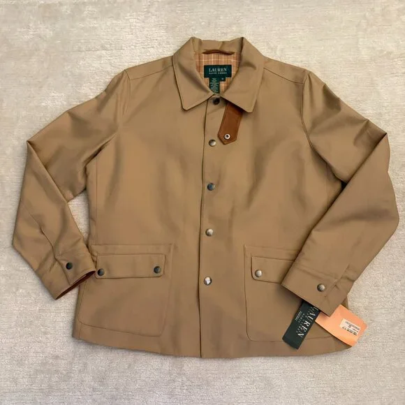 Lauren Ralph Lauren Woman Beige Lightweight Button Front Jacket Size 1X - Picture 12 of 12